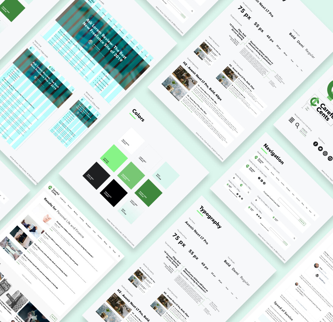 Careful Cents style guide thumbnail