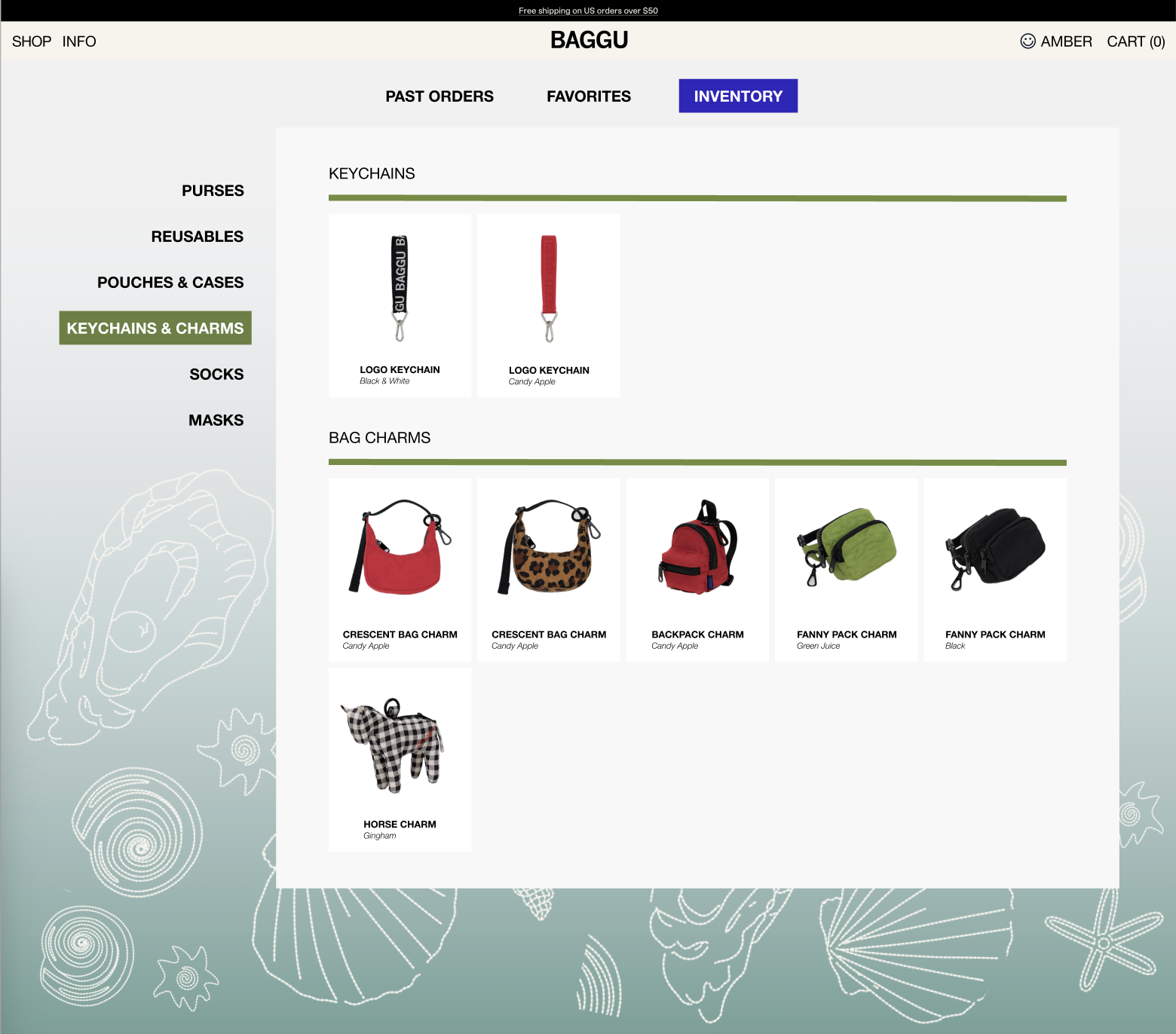 Keychains and charms inventory