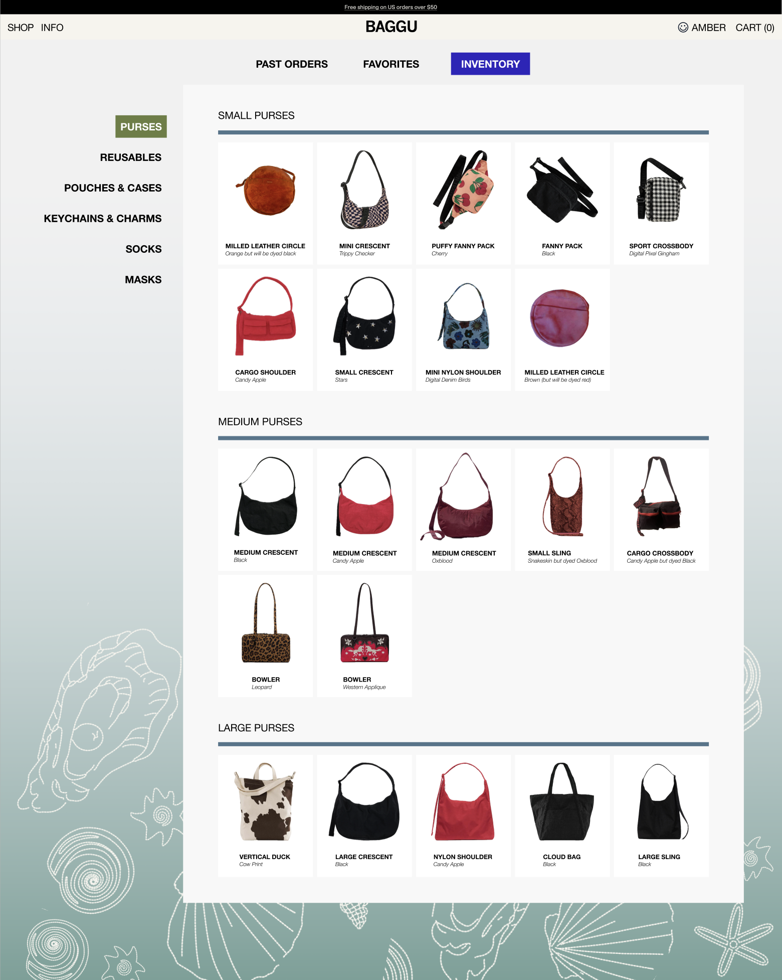 Reusable bags inventory