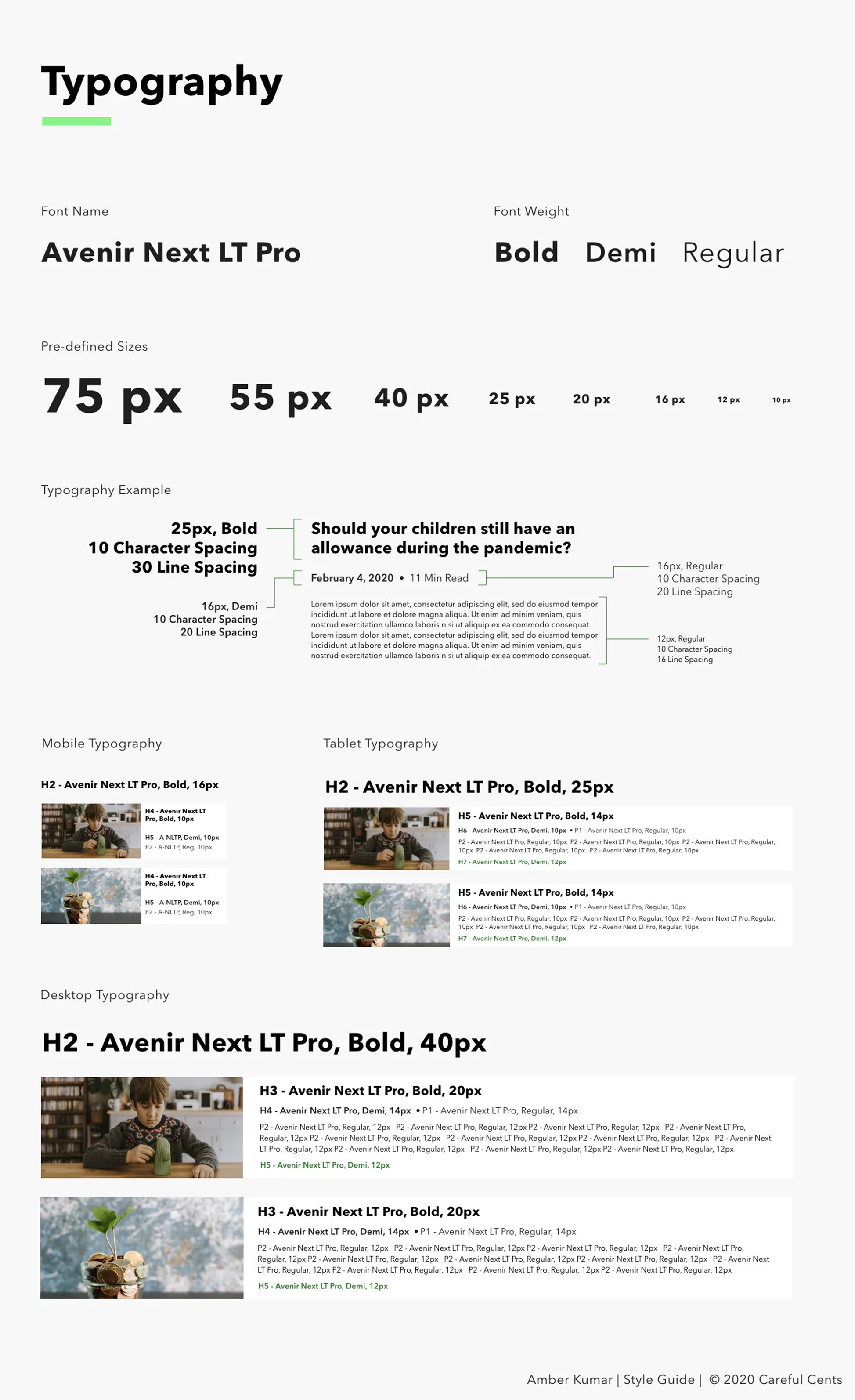 careful cents styleguide