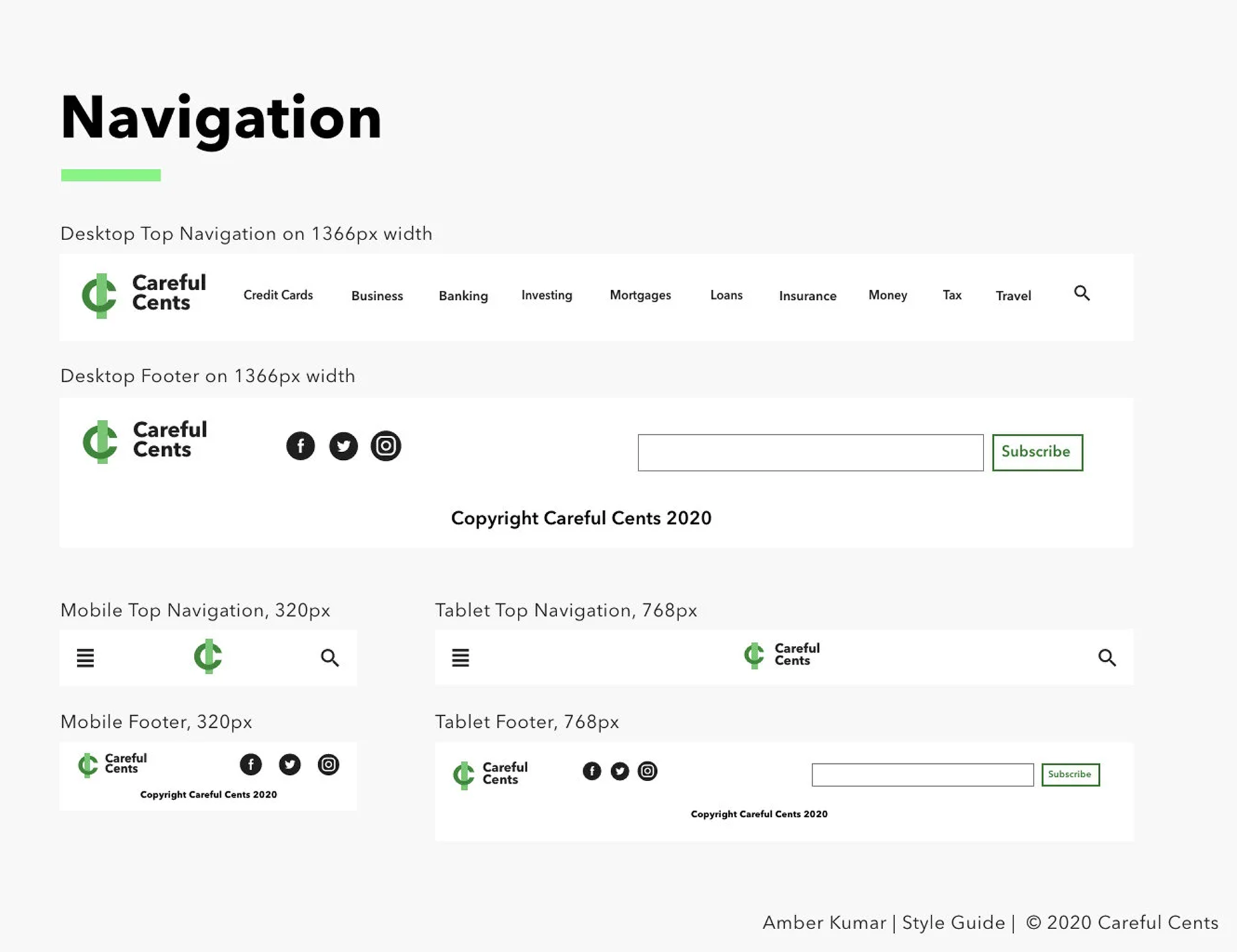 careful cents styleguide