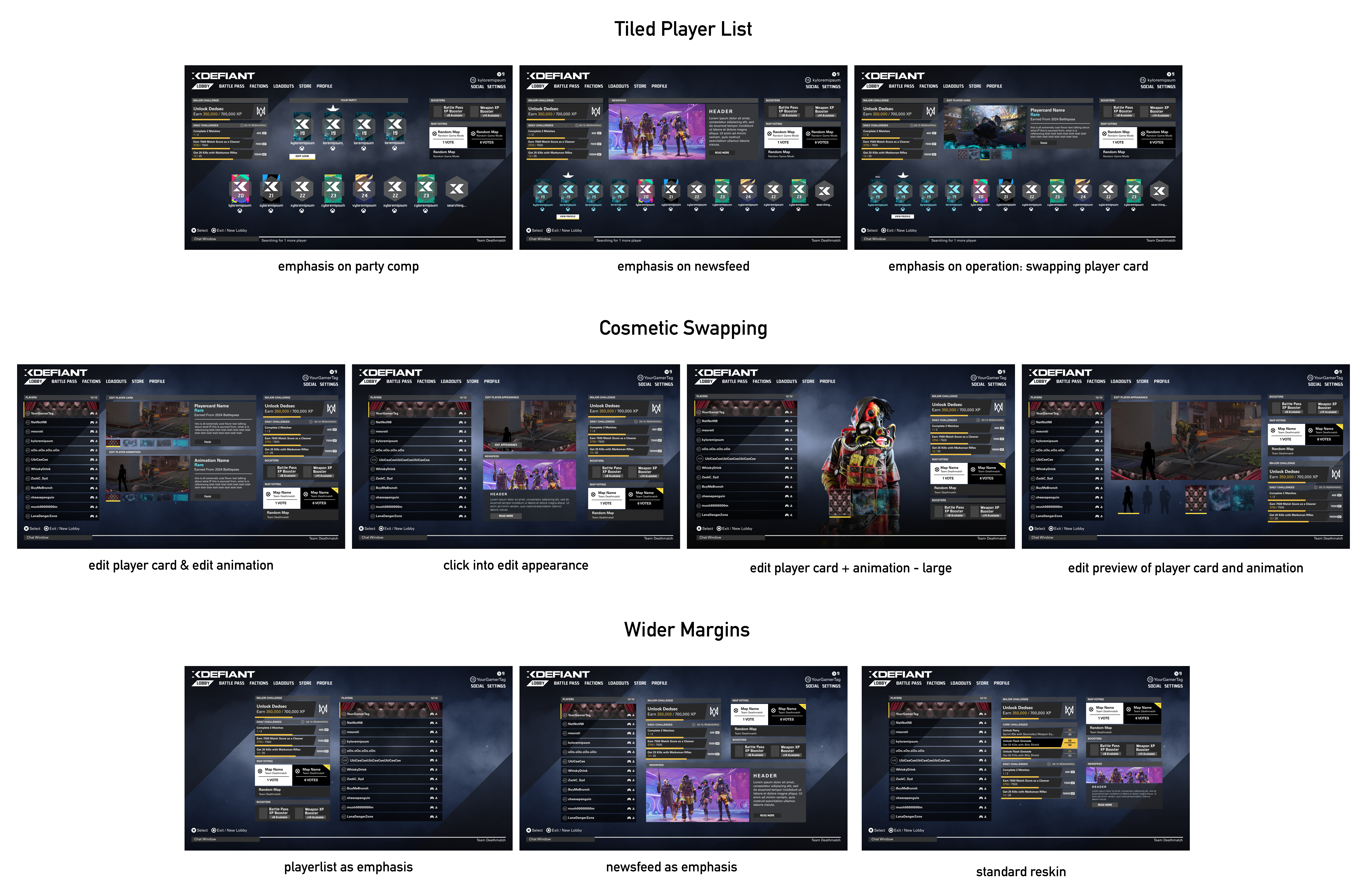 Hi-fi modular lobby redesign concepts